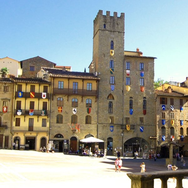 Arezzo is around an hour's drive or train-ride away