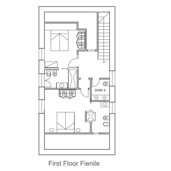 First Floor plan for Fienile