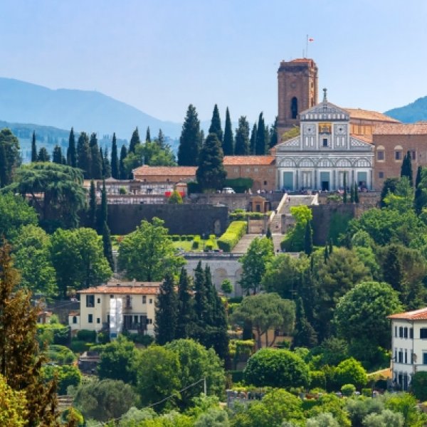 The beautiful church of San Miniato al Monte is above Florence