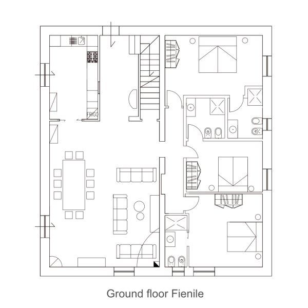 Ground Floor Plan for Fienile