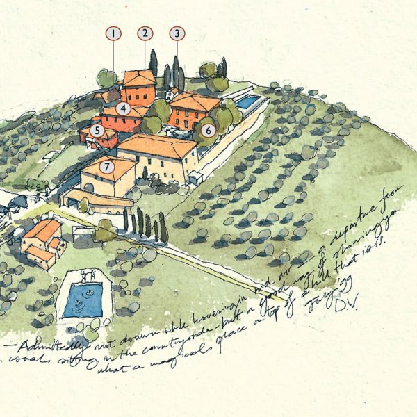 Aerial Sketch  of Montestigliano