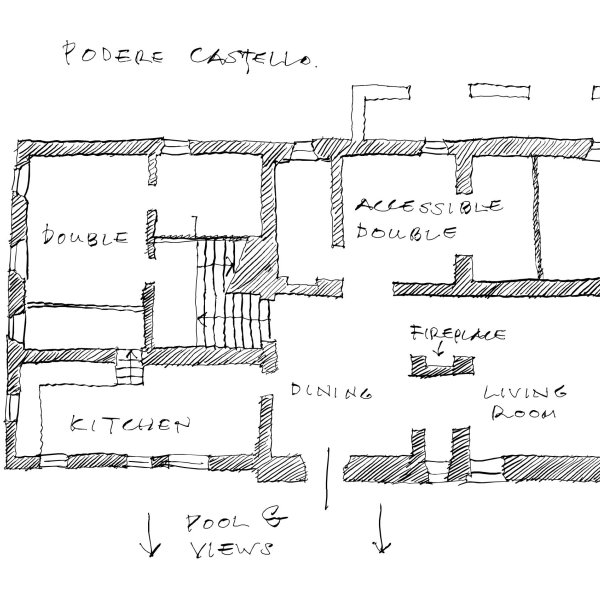 Ground Floor Plans of Podere Castello