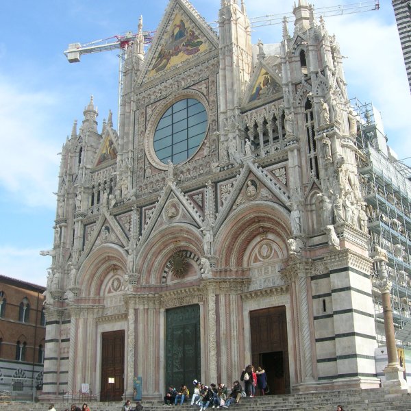 Siena is an hour west, with the Piazza del Campo and the stripy Cathedral