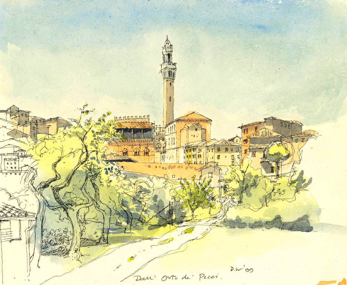 Siena seen from the Orto dei Pecci Siena from Orto de'Pecci
