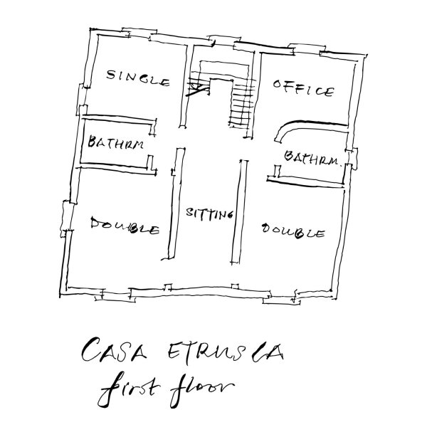 First floor plans of Casa Etrusca