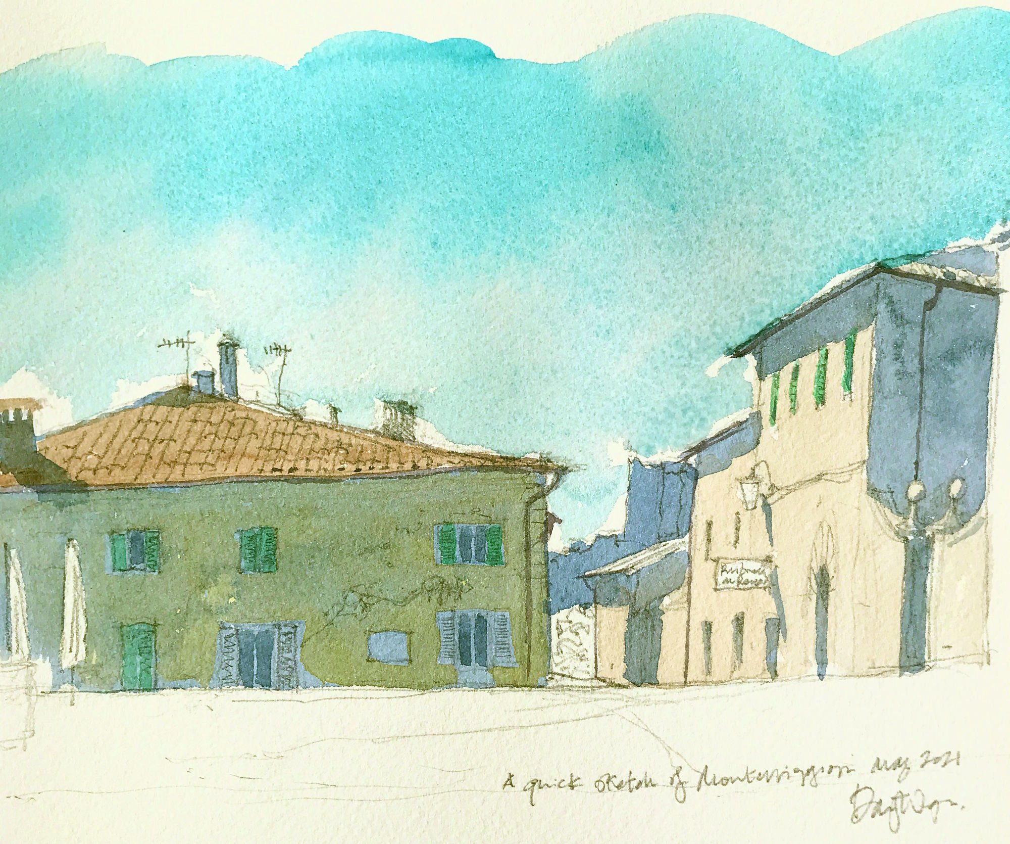 A sketch of Monteriggioni monteriggioni-sketch