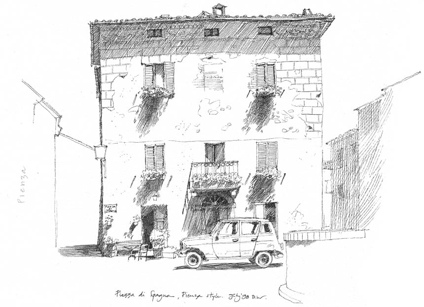 Piazza di Spagna in Pienza, 1998 pienza