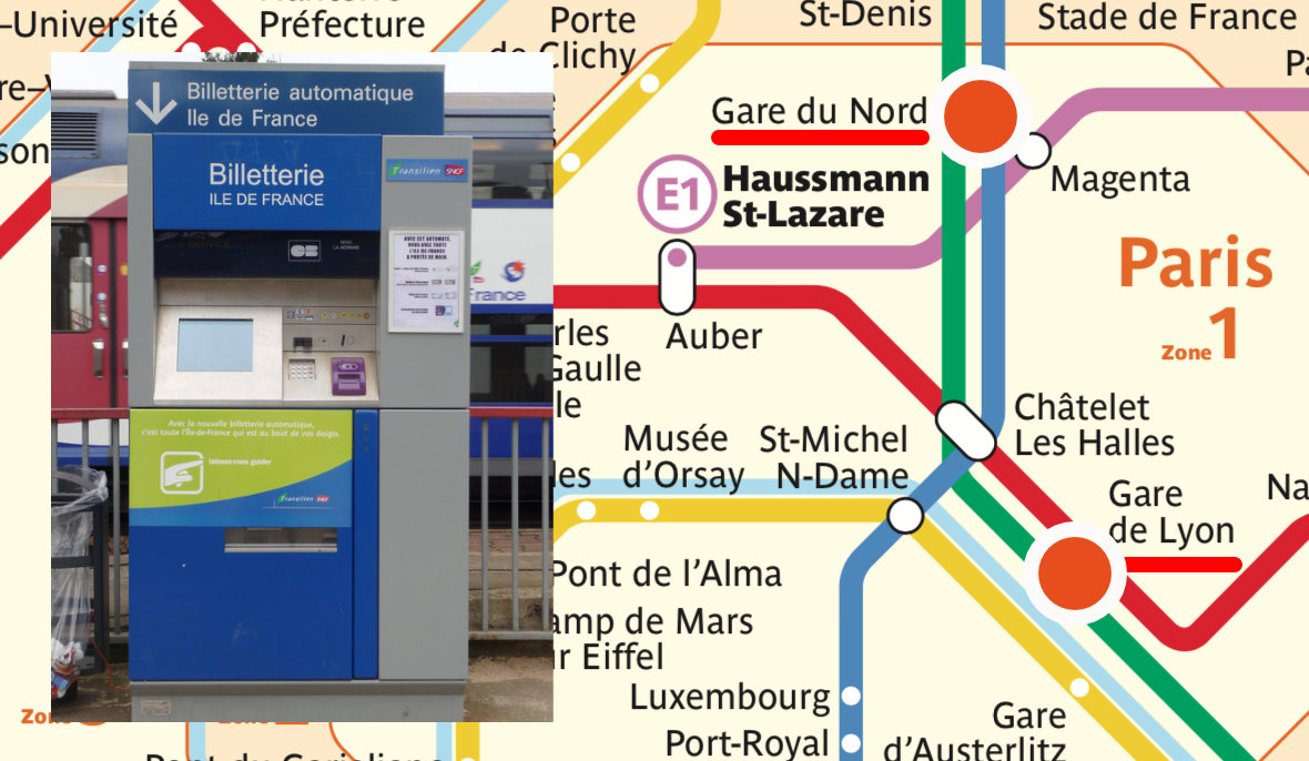 RER map Paris