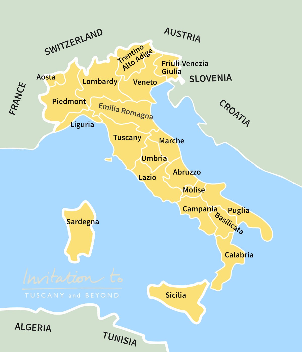 Where To Go In Italy: Map Of The Regions Of Italy